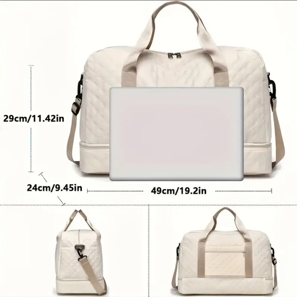 ✈️ Weekend Get-a-Way! 🏝️ Pink Oversized Quilted Duffel Bag -Durable - Picture 4 of 7